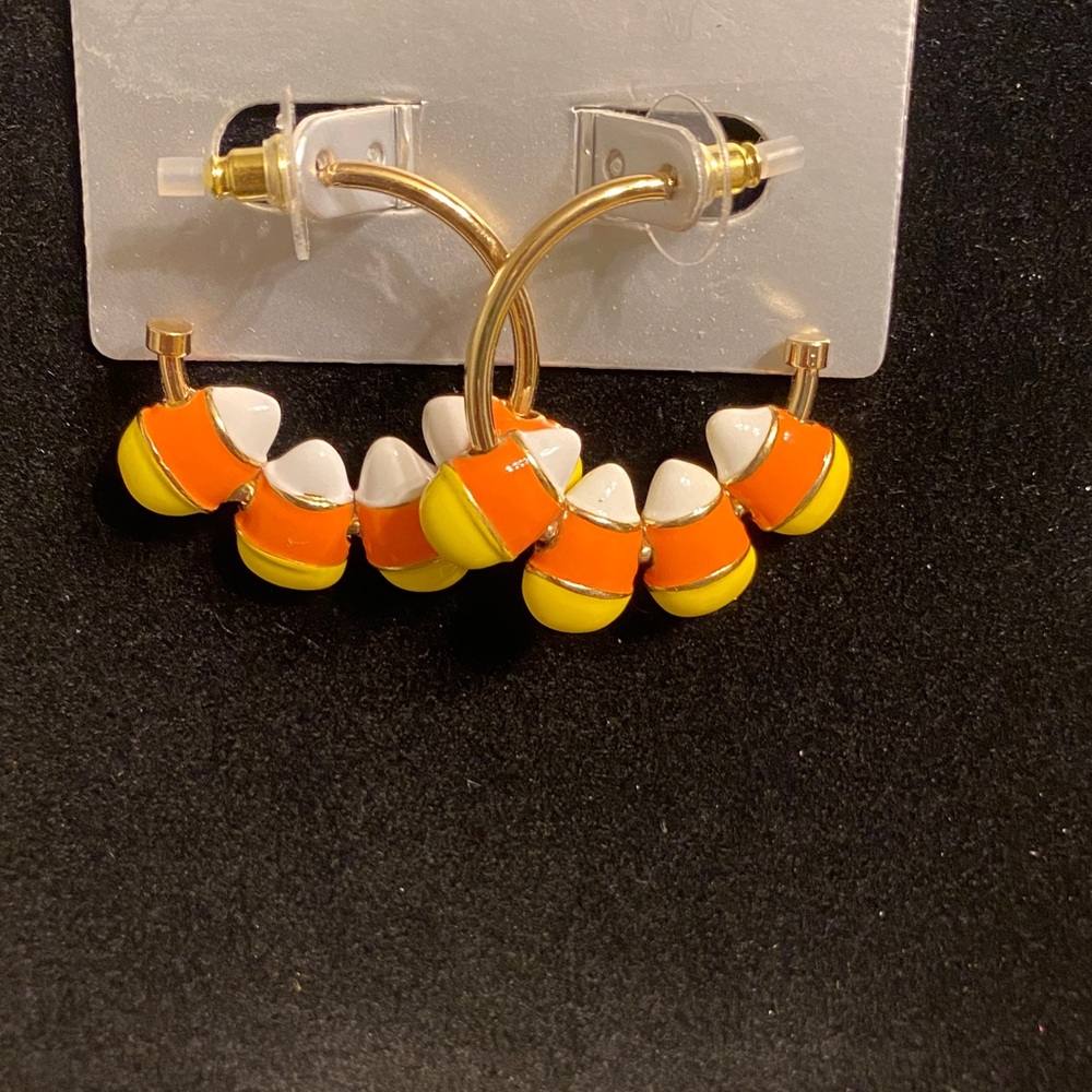 BaubleBar Candy Corn Hoop Earrings - Picture 2 of 5